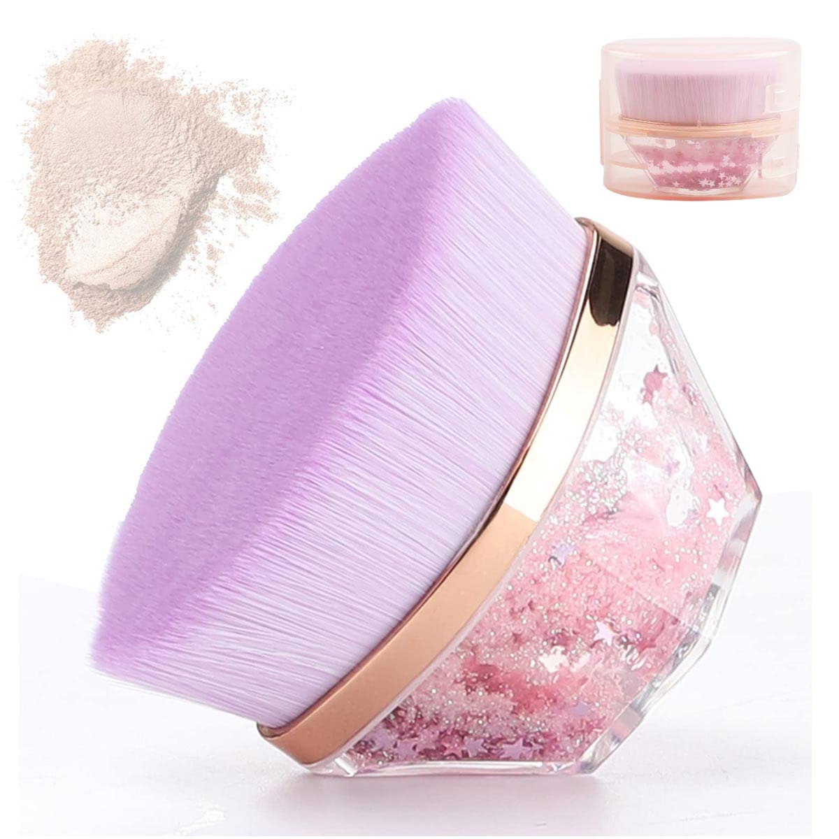 MAYCREATE Foundation Brush for Makeup Brush Flat Top Face Blush Brush High Density Soft Powder Brush for Blending Liquid, Cream, Powder Foundation with Storage Case MAYCREATE Foundation Brush for Makeup Brush Flat Top Face Blush Brush High Density Soft Powder Brush for Blending Liquid, Cream, Powder Foundation with Storage Case